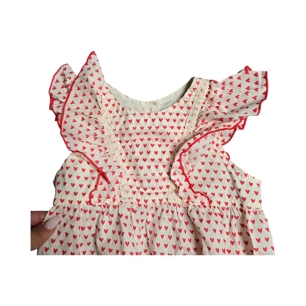 Pink Chicken Heart Print One-Piece Size: 12/18M - Picture 3 of 5